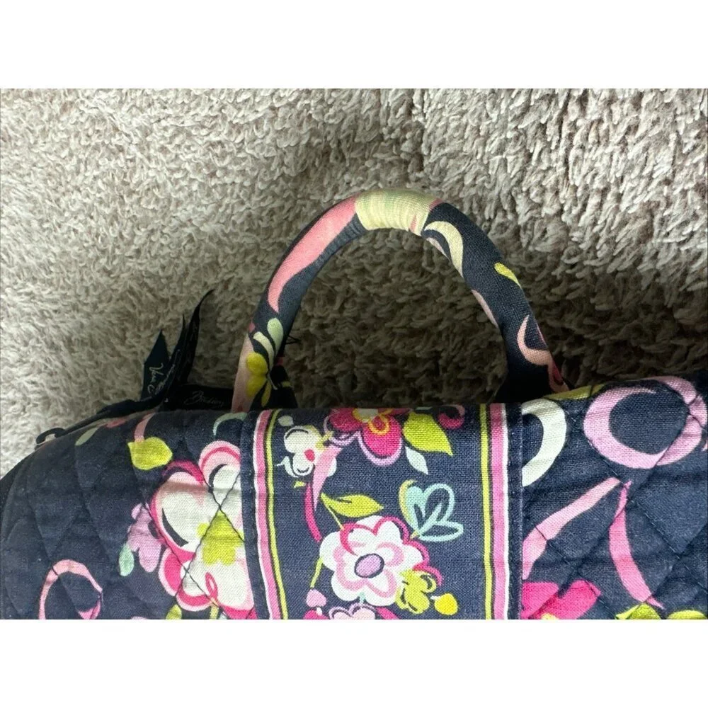 Vera Bradley Navy Blue and Multicolored Floral Quilted Stitch Backpack
